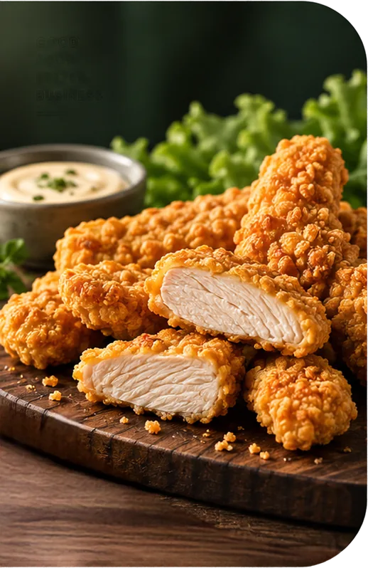 Filets de poulet panés croustillants